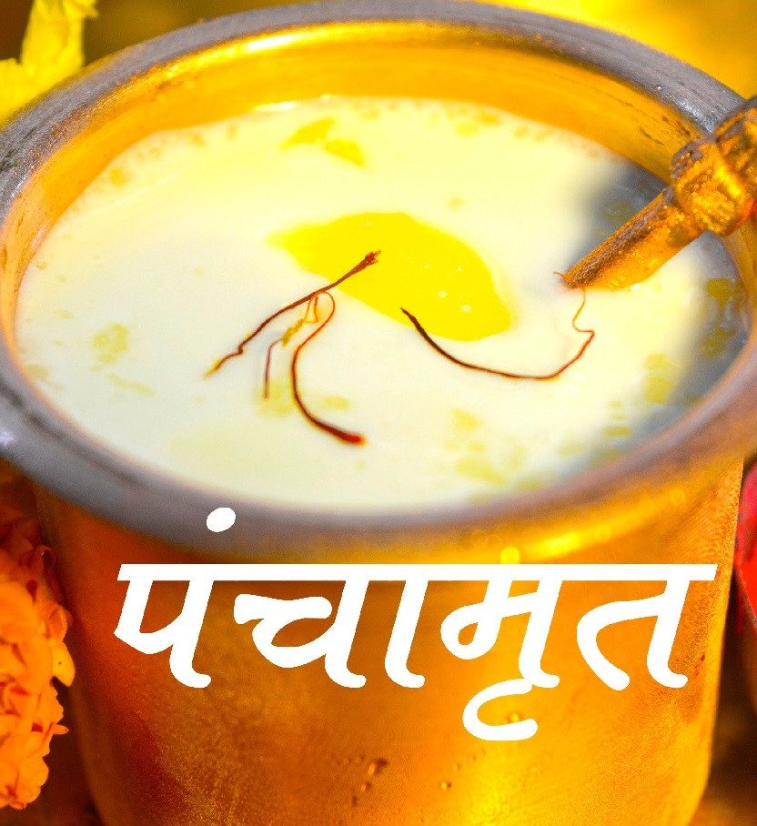 Panchamrut (Mixture of Milk, Curd, Honey, Sugar, Ghee)