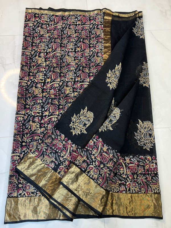 Fabric Kota Doria Pure Cotton Work Hand Block Print