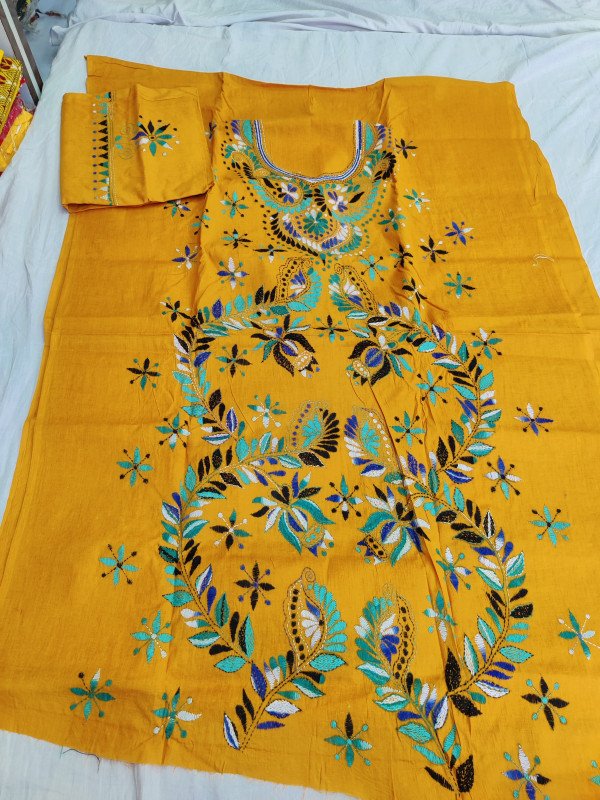 pure cotton kantha 3pc set Suit Piece