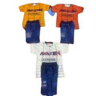 T-shirt And Jeans Half Pant For Boy Babies